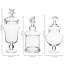 3 Piece Clear Glass Jar Set