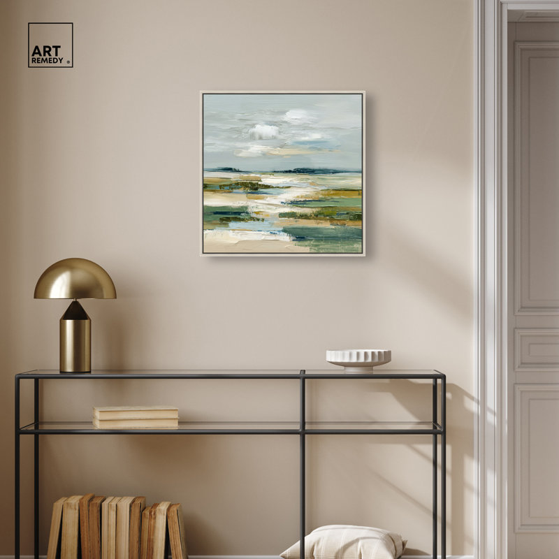 «Neutral Sprawl», reproduction d'art sur toile encadrée par Art Remedy, cadre argenté, 20 x 20, 21"H x 21"W, Silver Frame