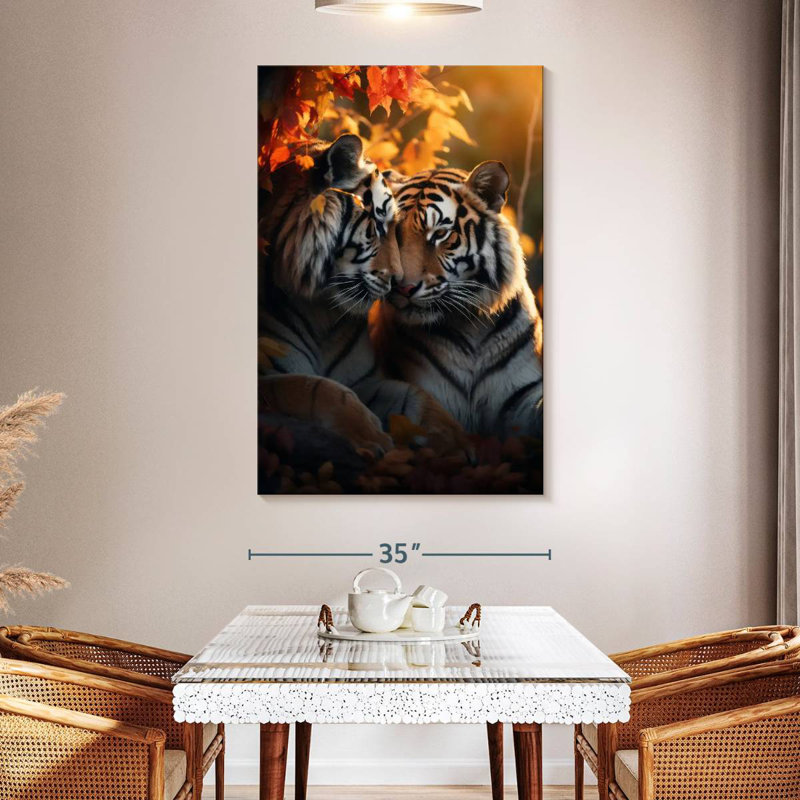 Brampt Romantic Tigers, 12" H x 8" W