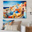 «Colorful Colorful Santorini Cityscape Popart VII», reproduction sur toile-1108505510-1109270250
