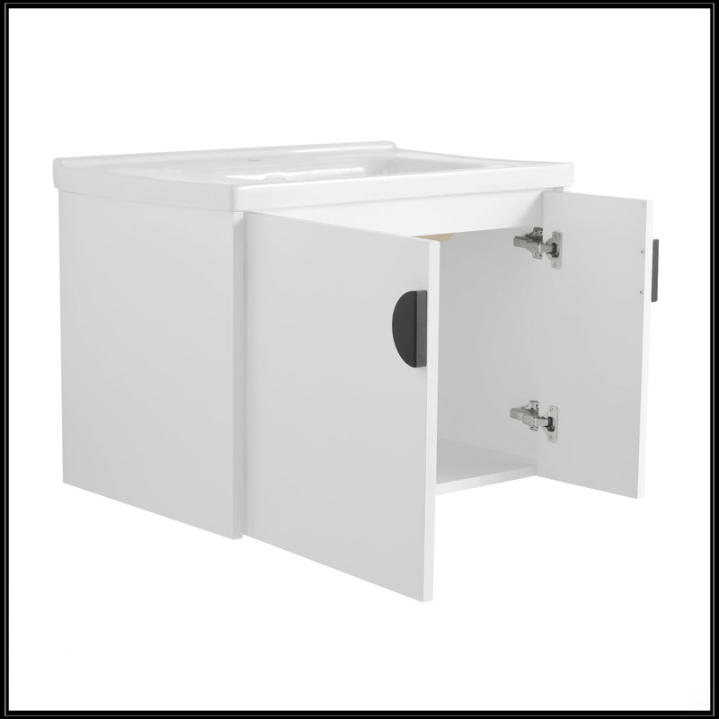 Meuble-lavabo 28 po avec lavabo en céramique, 28", Blanc