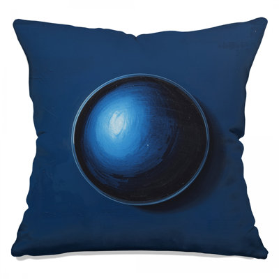 Coussins décoratifs sphériques bleus sur toile