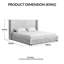 Premium Plush Bed Frame – Elegant Padded Bed with 48” Statement Headboard, Solid Wooden Bed – Contemporary Designer Finish-730740192-729956831