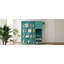 Lit escamotable mural simple avec bibliothèque, armoire supérieure, bureau extensible et rangement latéral-922631398