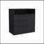 Commode avec armoire de rangement spacieuse à 3 tiroirs et à une porte, noir-1243887164