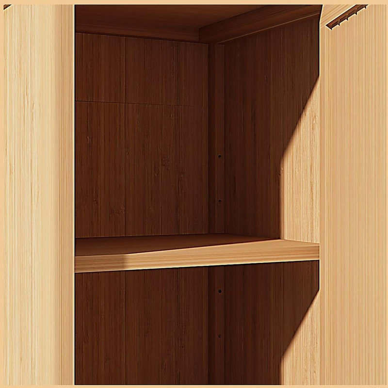 Meuble de rangement multifonctionnel en bambou pour salle de bain, Naturel