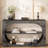 55" Farmhouse Console Table,3-Tier Large Capacity Long Entryway Table Sofa Table with Oval Hollowed Out-924722118