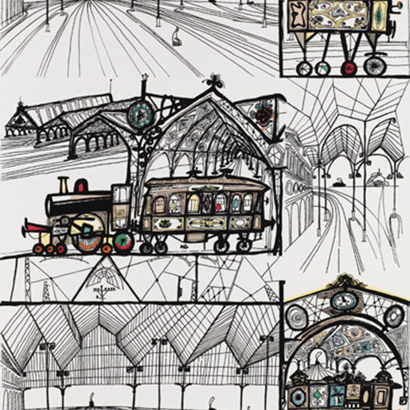 Papier peint trains