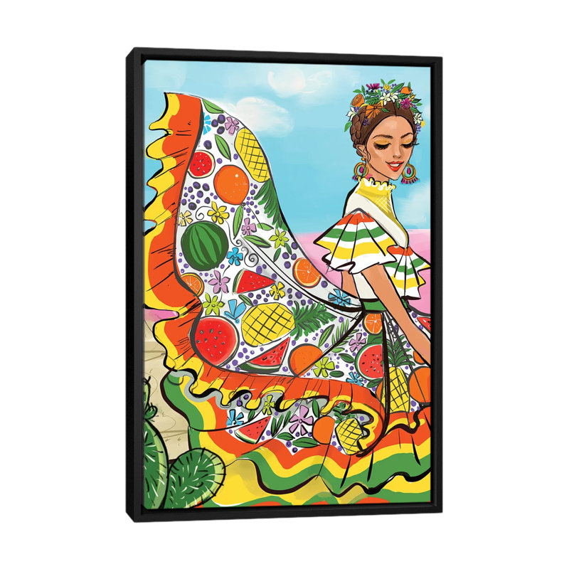 «Mexico», impression sur toile, H 26 po x l 18 po x P 1,5 po, Toile avec cadre noir