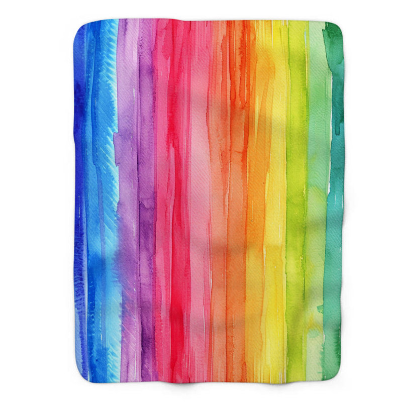 Mystical Rainbow Fantasy - Couverture sherpa de qualité supérieure 1 pièce, Lit simple