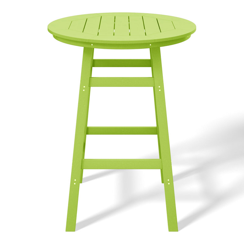 Table de bar d'extérieur ronde 35 po Laguna, 42'' H x 35" W x 35" D, Limette