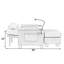 Canapé inclinable simple avec dossier réglable manuellement, port de charge USB sur le côté de l'accoudoir, support pour téléphone inclus, rangement caché pour l'accoudoir et repose-pieds assorti-1874745970