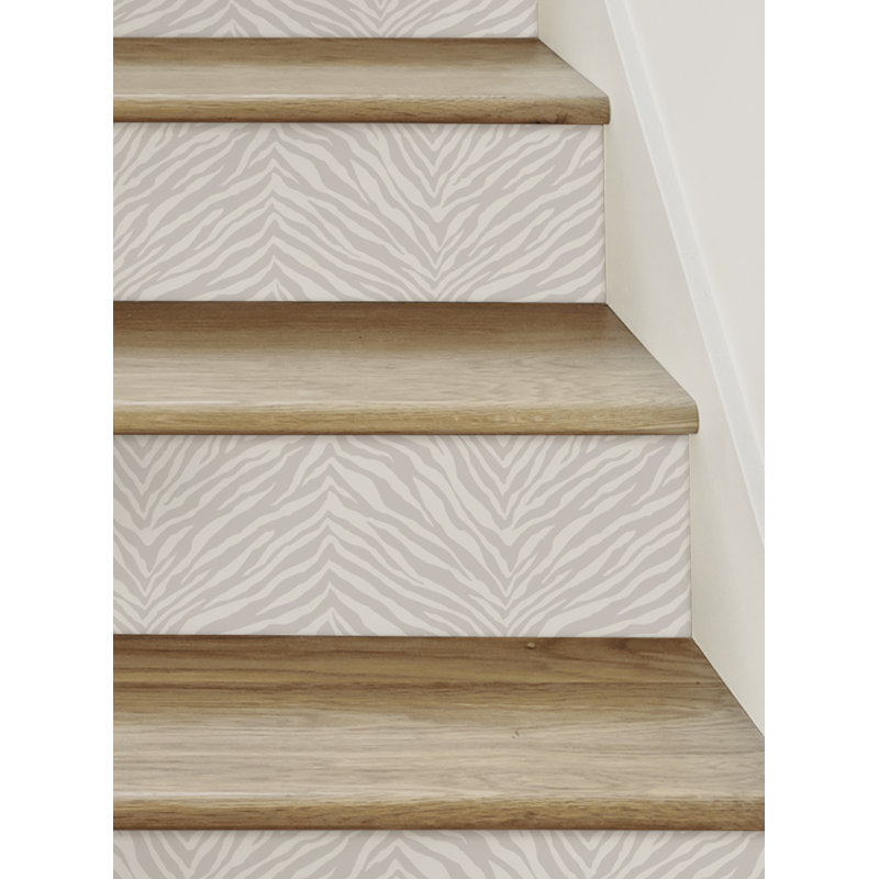 Zèbre, bandes à monter et à monter, H 6,5 po x l 48 po, Gris
