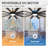 Markku 60'' 10-Blade Ceiling Fan with Light and Remote,DC Motor, 6''/12'' Downrods,3 LED Colors-1899541907-1900476671