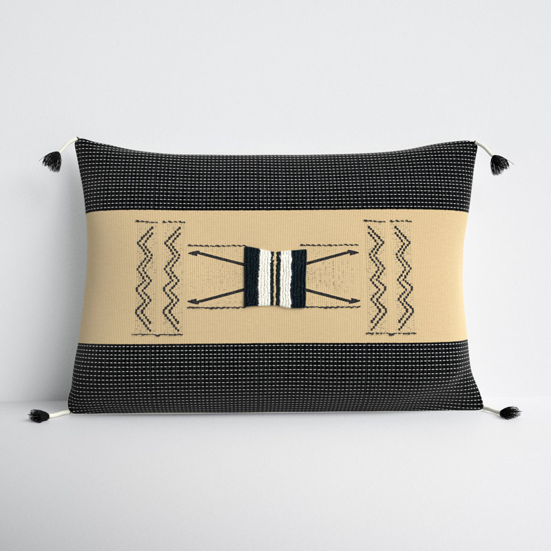 Senna Tribal Rectangular Cotton Pillow Cover & Insert, Pillow Cover Only - No Insert