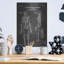 «Anatomical Skeleton Blueprint Vernis Chalkboard», art mural en métal-1115949029