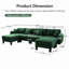 Canapé modulaire en tissu Boucle avec accoudoirs distinctifs et repose-pieds mobile