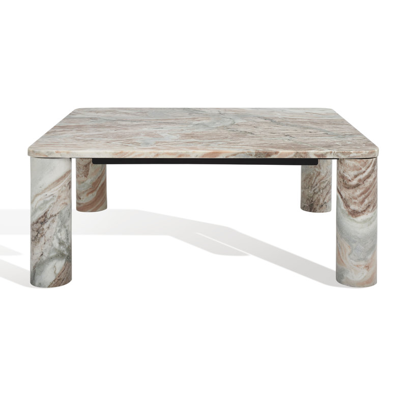 Table basse Enid, Blanc / brun