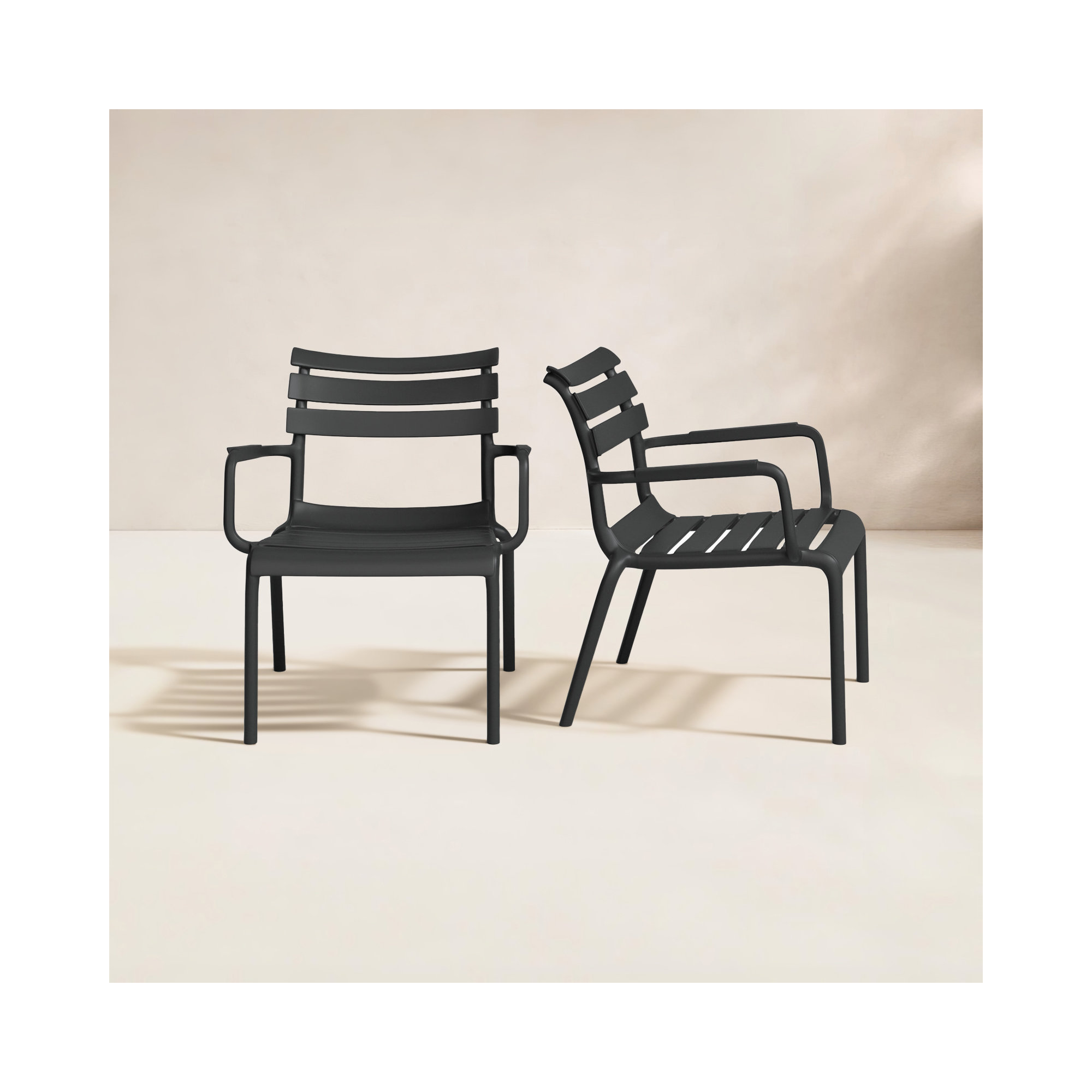 Paris Outdoor Club Chair, Black