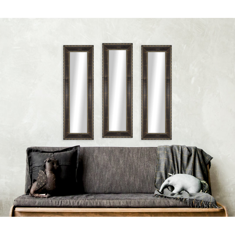 Ensemble de 3 miroirs vénitiens modernes et contemporains Derrell, H 11,5 po x l 29,5 po