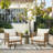 Boling Outdoor Acacia Wood Club Chairs with Cushions-656213027