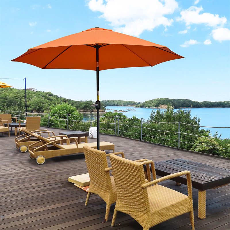 Bryner 263cm Tilt Market Parasol, Orange