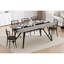 Table de salle à manger réglable réglable de style rustique gris pour la maison et le bureau