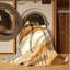 Tapis abstrait palmier paesyn lavable à la machine en brun - beige-2125668705