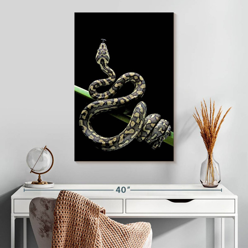 Poised Carpet Python, 30" H x 20" W