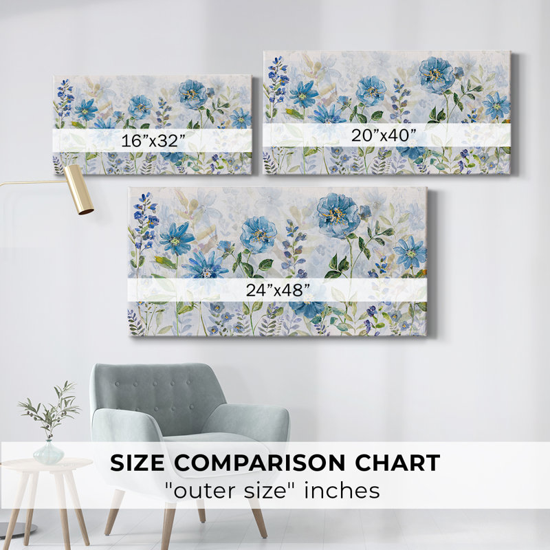 Spring Awakening Garden- Gallery Wrapped Canvas -Ready to Hang, 16" H x 32" W
