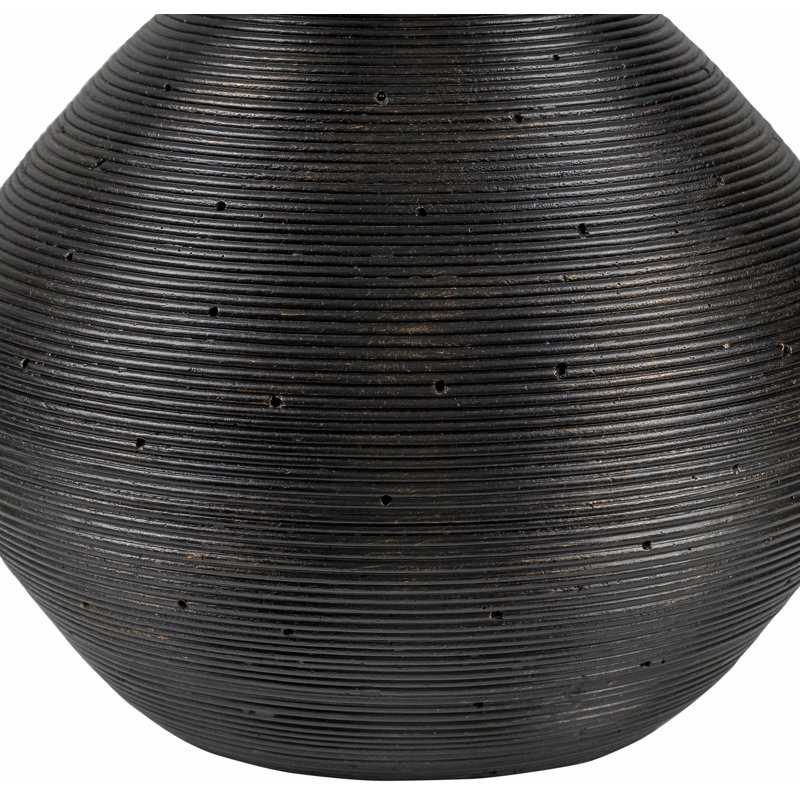 Bystrik 22" H Concrete Table Lamp, Black Base / White Shade