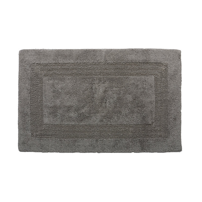 Cotton Bath Rug, Gray