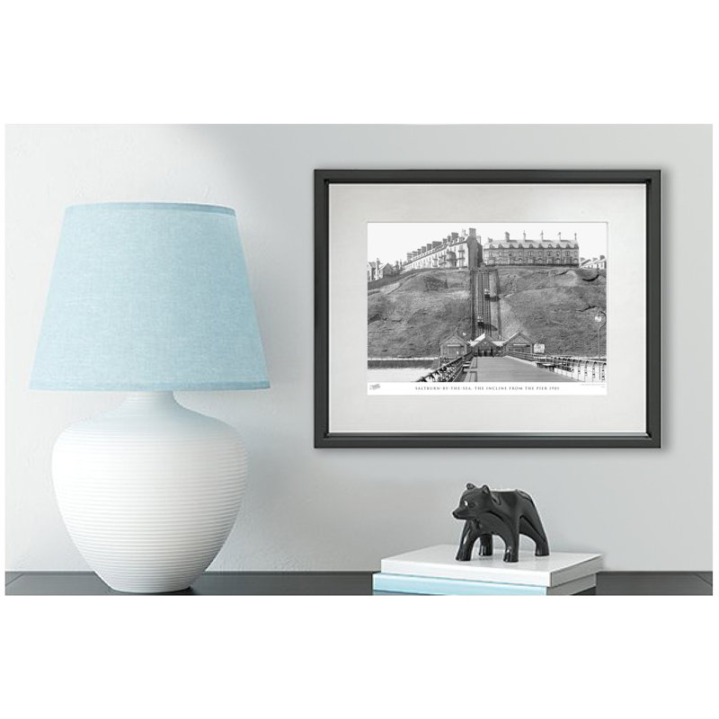 Saltburn By The Sea, The Incline From The Pier 1901 - Single Picture Frame Print, 40cm H x 50cm W x 2.3cm D