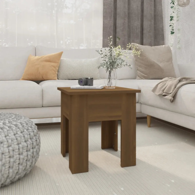 Coffee Table 40x40x42 cm Engineered Wood, Brown Oak