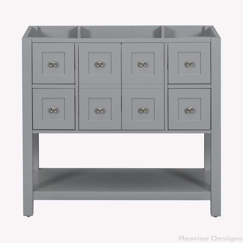 35.6'' Single Bathroom Vanity Base Only, Gray