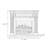 Walnut Solid + Manufactured Wood Electric Fireplace-1369809397