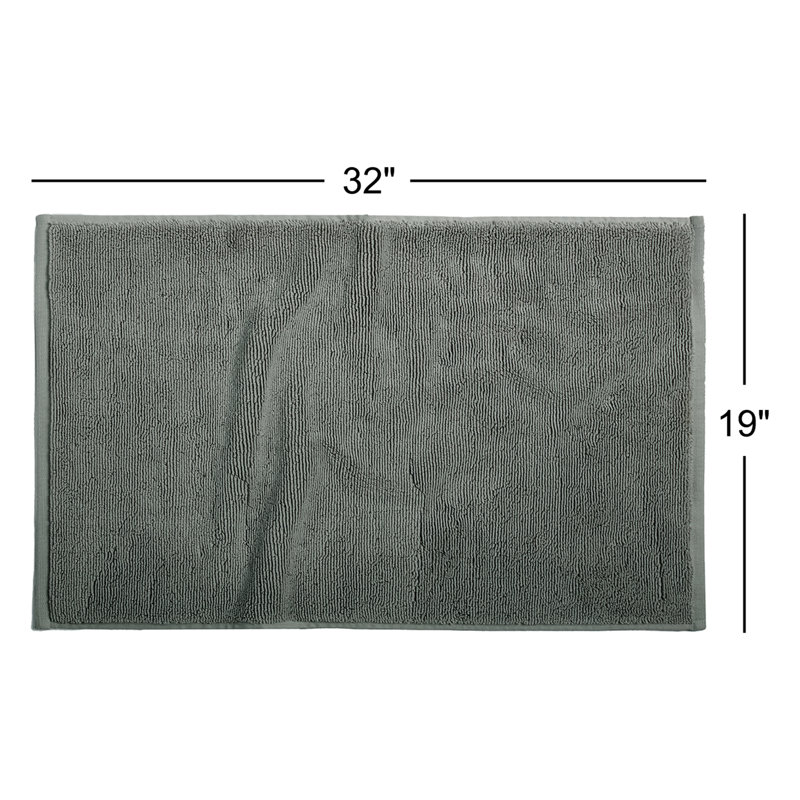 Cloud Loom Organic Bath Mat, Slate, 32" L x 19" W