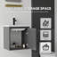 Meuble-lavabo suspendu de 40 cm avec lavabo, porte à fermeture douce, lavabo en céramique, meuble en contreplaqué, gris-133200614