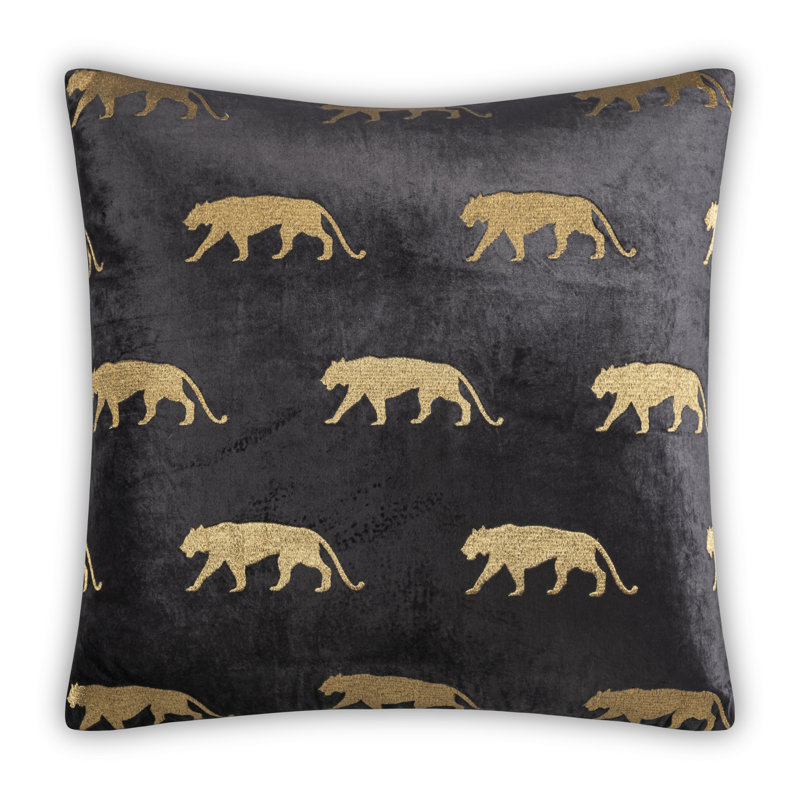 Rica Ivory Gold Embroidered Pillow