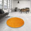Tapis orange à motif abstrait-1322582970