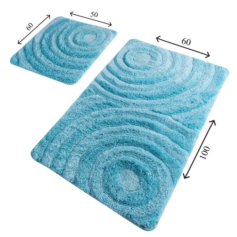 Bless international 100% Cotton Bath Mat with Non-Slip Backing