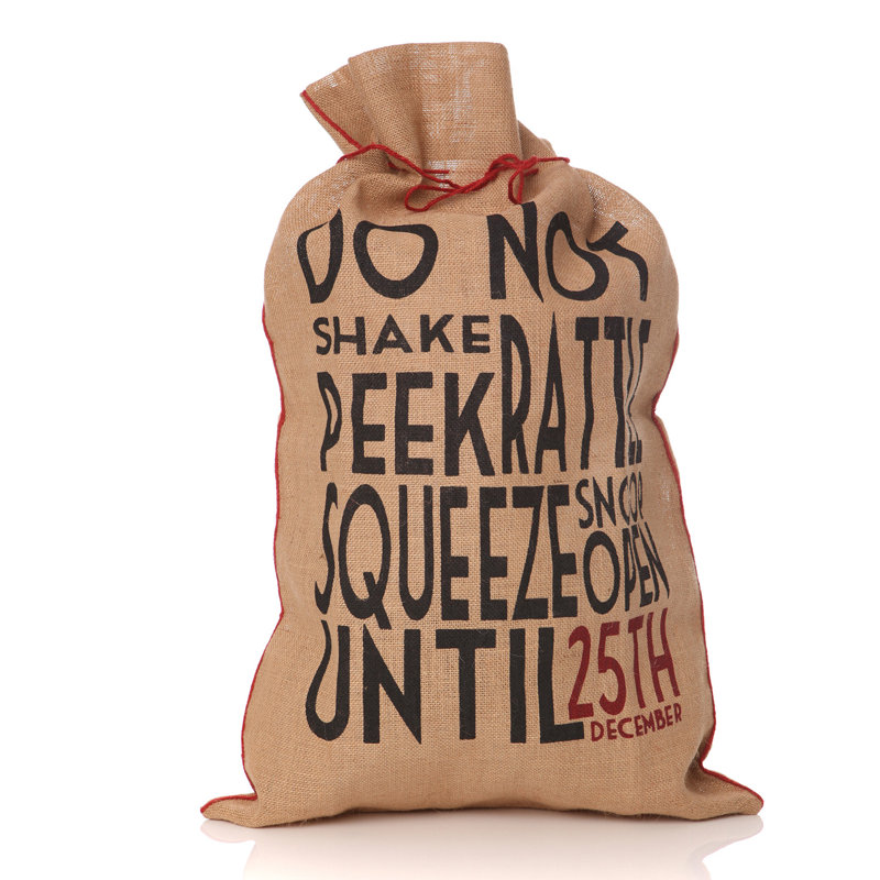 Personalised Christmas Do Not Peek Santa Sack, Yes