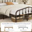 Metal Bed with Arched Headboard and Footboard-903361660-932308567