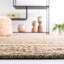 Tapis géométrique en jute / coton à tissage plat en fibre naturelle Ifedayo-1985823492