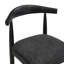 Bar Stool In Black Fabric (Set Of 2)