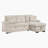 Lamrock 83.5" Transitional Corduroy 3-Piece Reversible Sectional with Pull-Out Bed & Hidden Storage-189279596