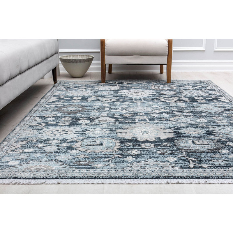 Amari Abstract Smoked grey Area Rug, Rectangle 8' x 10'