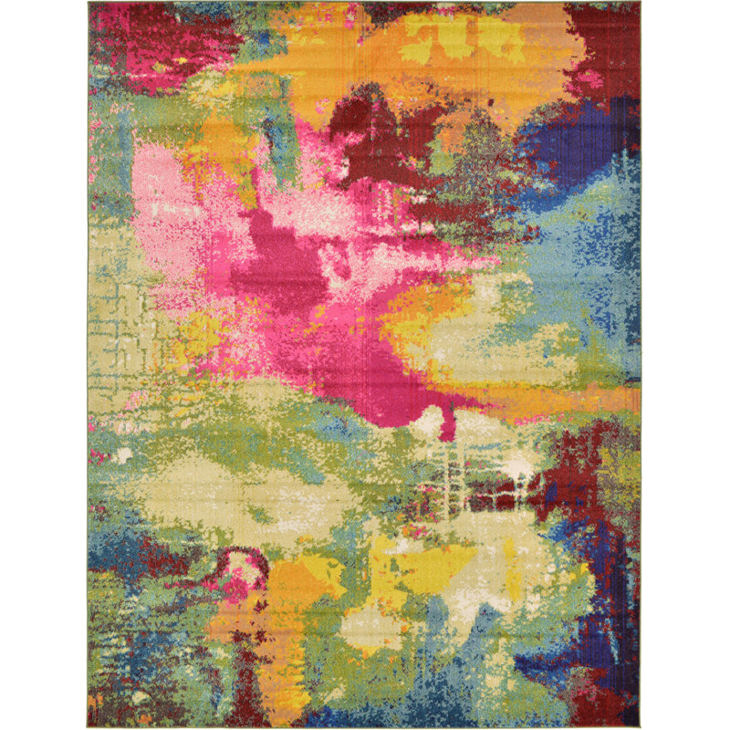 Rizer Washable Abstract Indoor Rug, Rectangle 9' x 12'2"