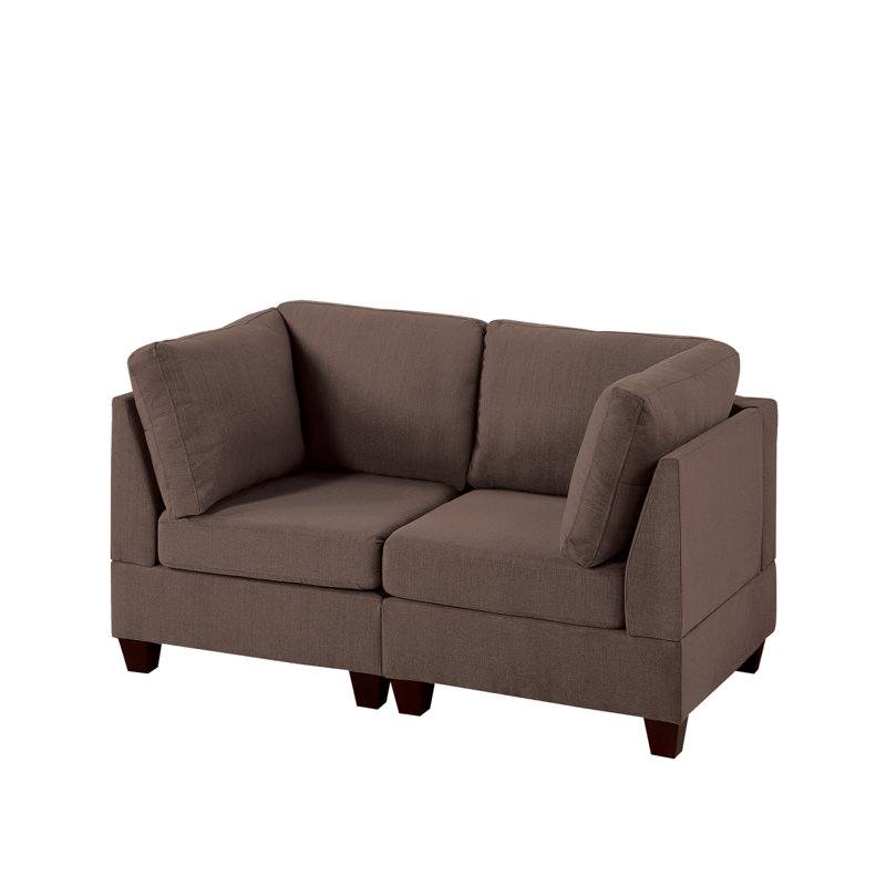 ENSEMBLE MODULAIRE 2 pièces en café noir, Tissu café