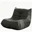 Fauteuil à billes de loisirs à siège unique, fauteuil d'appoint de salon, fauteuil sans accoudoirs capitonné en flanelle gris neutre